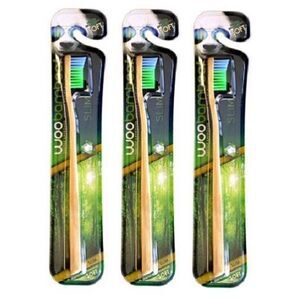 WooBamboo Toothbrush - Slim Handle - Soft 3 Pack
